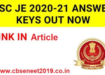 SSC JE Answer Key 2021