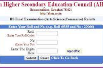 AHSEC Assam Board 12th Result 2021