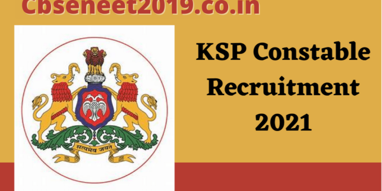 KSP Civil Police Constable Recruitment 2021