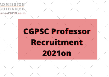 CGPSC Professor Recruitment 2021