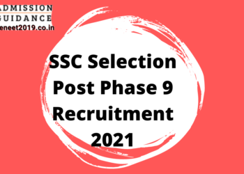 SSC Selection Post Phase 9 Recruitment 2021