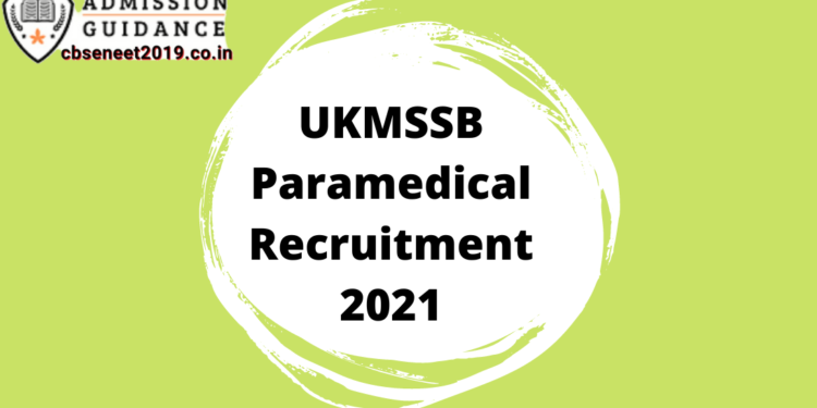 UKMSSB Paramedical Recruitment 2021