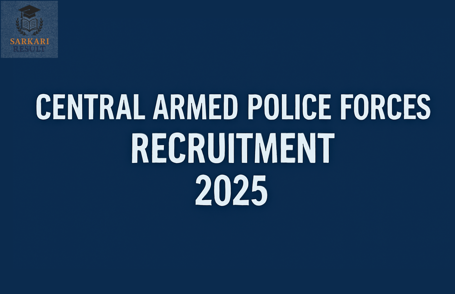 Central Armed Police Forces (CAPF) Recruitment 2025