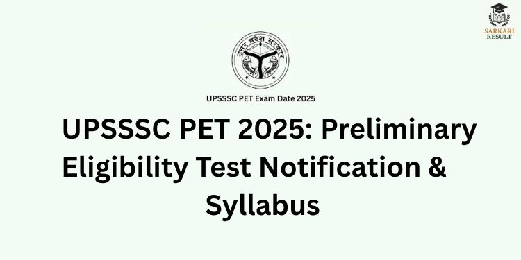 UPSSSC PET 2025