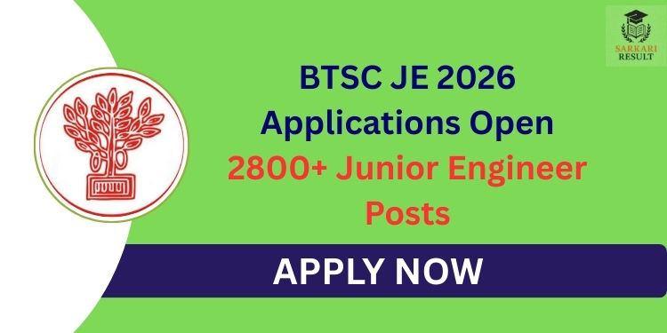 BTSC JE 2026