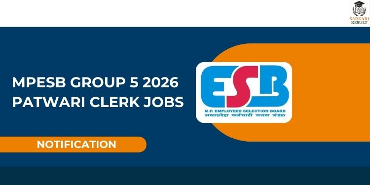 MPESB Group 5 2026 Patwari Clerk Jobs