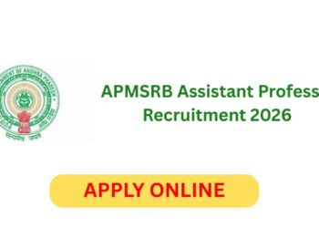 APMSRB Assistant Professor Recruitment 2026